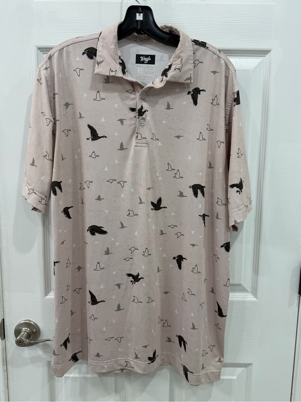 Waggle Men’s Bird-Print Polo Shirt